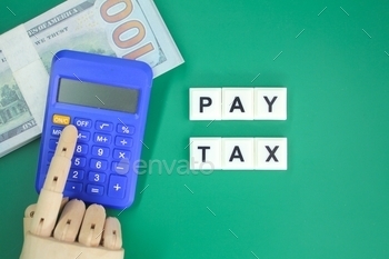 pay tax. taxpayer concept. tax paid