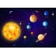 Solar System Planets Infographics or Background - GraphicRiver Item for Sale