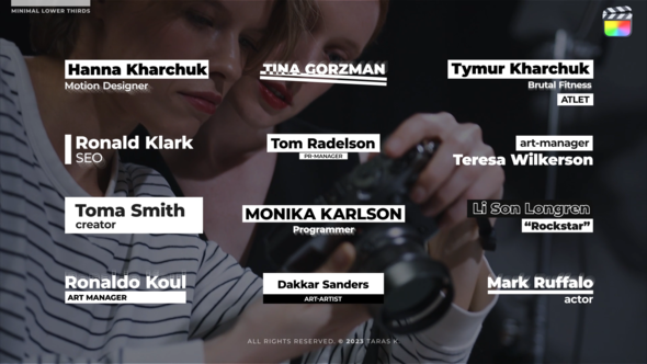 Minimal Lower Thirds 2.0 \ FCPX