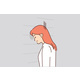 Upset Woman Banging Her Head Against Wall - GraphicRiver Item for Sale