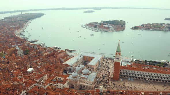 Beautiful aerial view of Venice, Italy