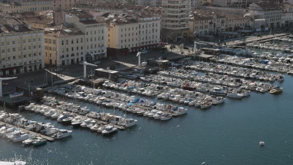 Boat mooring in the port of Marseille, France