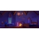 Bedroom in Castle with Fireplace at Night - GraphicRiver Item for Sale