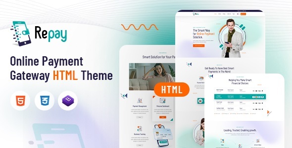 Repay | Payment Gateway HTML Template