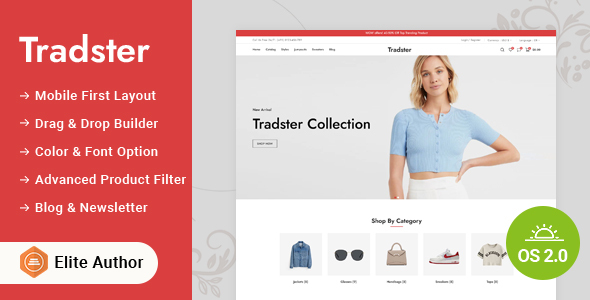 Tradster – Multi-Purpose Fashion Store Shopify 2.0 Responsive Theme