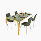 Dining Table Set 01 - 3DOcean Item for Sale