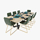 Dining Table Set 04 - 3DOcean Item for Sale