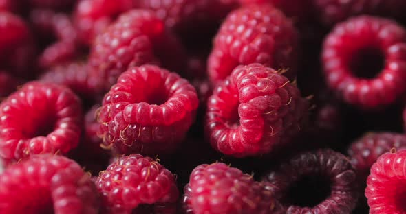 Fresh, Juicy Raspberry Background, Ripe