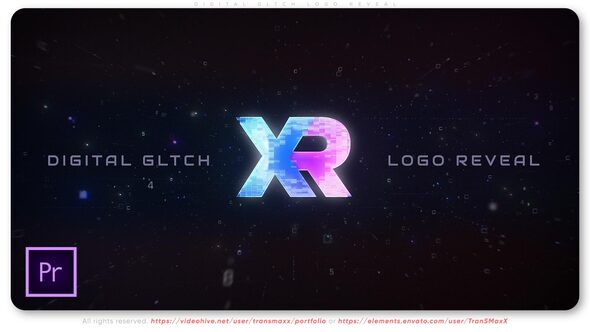 Digital Glitch Logo Reveal