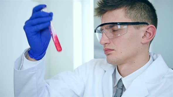 Lab Worker In White Coat