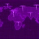 Purple Color Network Tower Wave Signal Animated On World Map - VideoHive Item for Sale