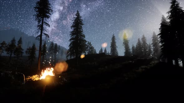 Campfire at Mountain alt