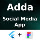 Adda ANDROID + IOS + FIGMA | UI Kit | Flutter | Social Media App | Free Figma - CodeCanyon Item for Sale