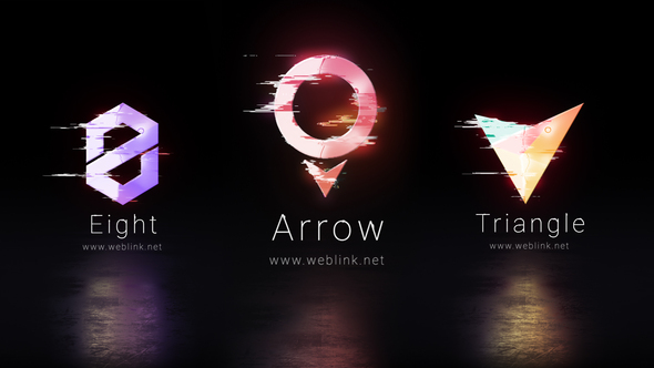 Short Rotating Glitch Logo alt