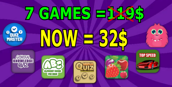 7 Games Bundle - HTML5 Games