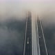 Top view of Yavuz Sultan Selim bridge and foggy weather - VideoHive Item for Sale