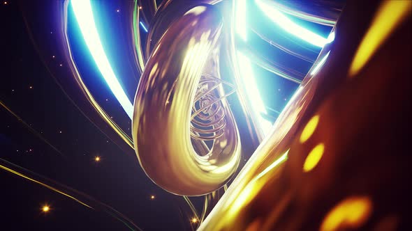 Elegant Gold Abstract Composition 4k