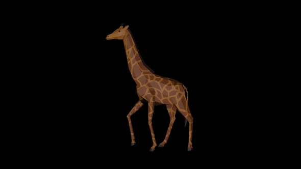 Low Poly Giraffe Walk