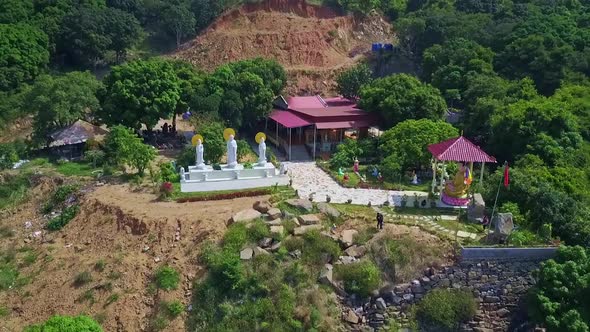 Camera Removes From Buddha Statues at Ancient Temple