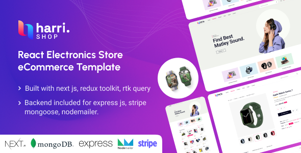 Harri – Electronics eCommerce React Next js Template