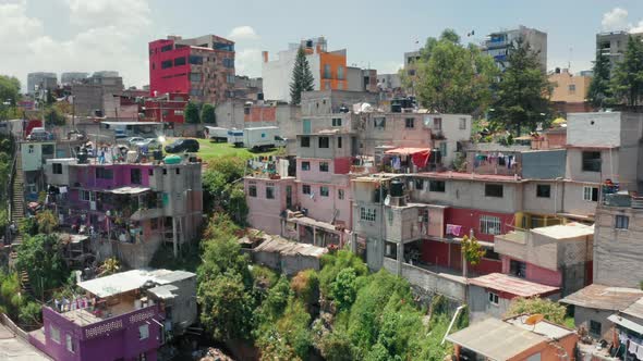 Popular Tourist Attraction in Mexico City, Latin America.  Vibrant Favelas