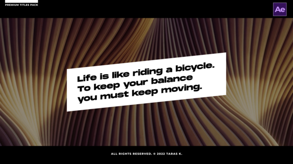 Typography Titles \ AE