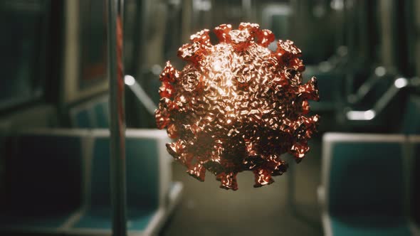 Coronavirus Covid-19 Epidemic in Subway Car