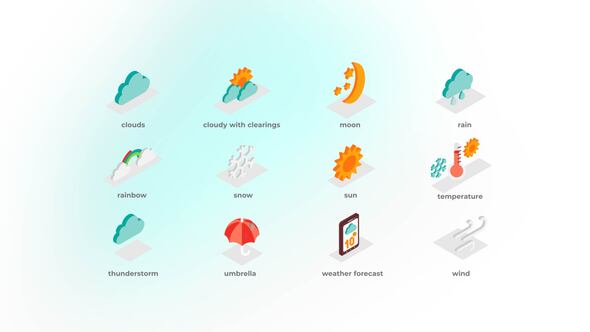 Weather - Isometric Icons