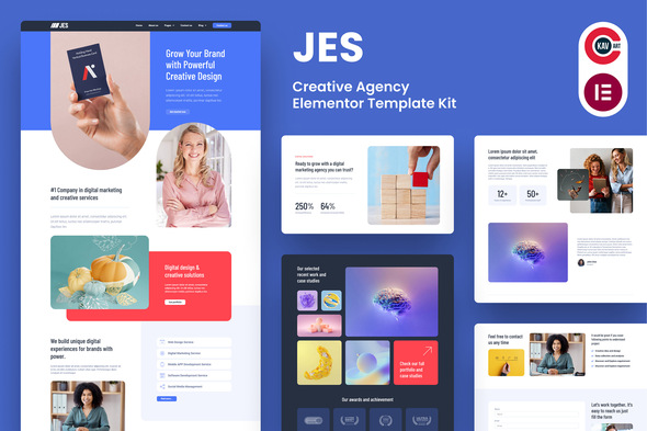 Jes – Creative Agency Elementor Pro Template Kit