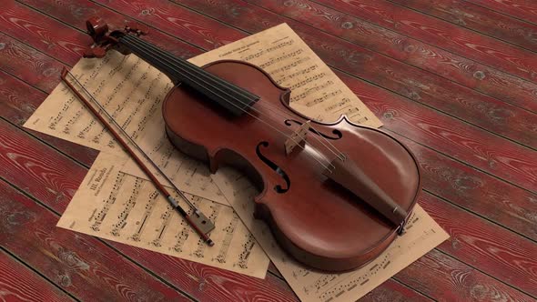 Violin And Notes