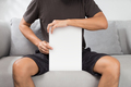 Man holding a white paper. - PhotoDune Item for Sale