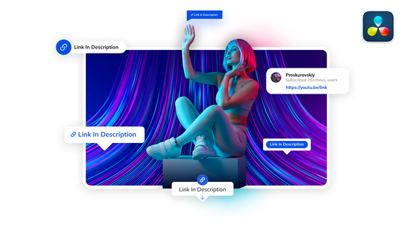 YouTube - Link In Description | DaVinci Resolve