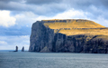Two sea stacks (Risin and Kellingin) before storm, Eysturoy, Faroe Islands, Denmark. Europe - PhotoDune Item for Sale