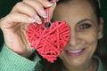 Woman holding a red heart - PhotoDune Item for Sale