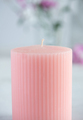 unlit pink candle on floral background - PhotoDune Item for Sale