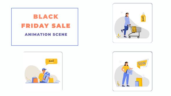 Black Friday Sale Animation Scene