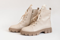 Beige Female Fashion Boots on White Background. - PhotoDune Item for Sale