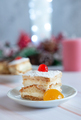 millefeuille cake with candied cherry - PhotoDune Item for Sale
