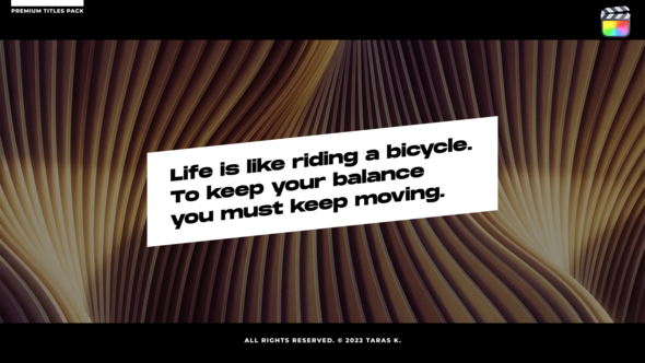 Typography Titles \ FCPX alt