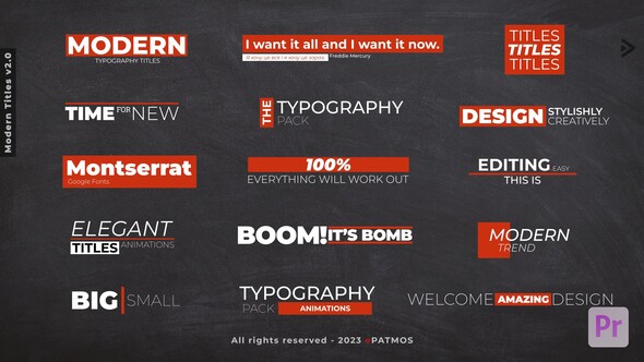 Modern Titles v2.0 | Premiere Pro