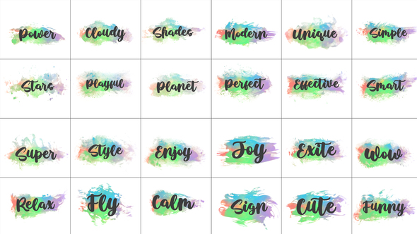 Water Colour Titles -V2