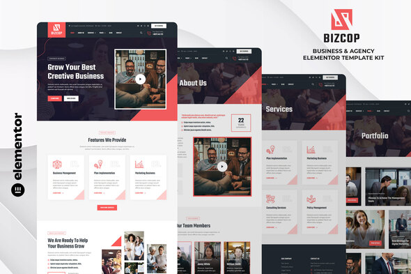 Bizcop - Business & Agency Elementor Template Kit