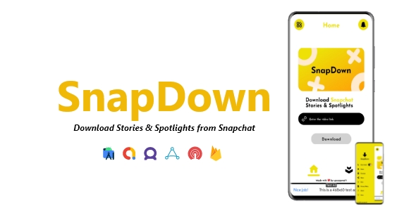 SnapDown - Snapchat Stories & Spotlights Downloader | ADMOB, FAN, APPLOVIN, FIREBASE, ONESIGNAL