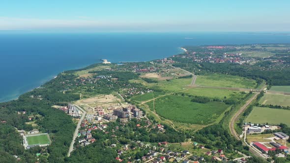 Baltic Sea Coastline with Svetlogorsk Town