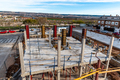 Construction site with steel formworks and reinforcing bars for pillars ready for concrete - PhotoDune Item for Sale
