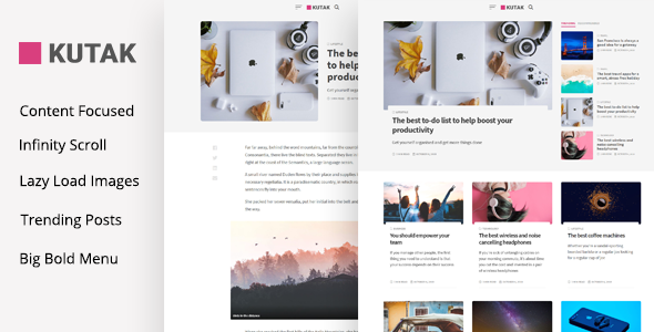 “Experience Simplicity with Kutak: Your Ultimate WordPress Theme for a Minimalistic Blog”
