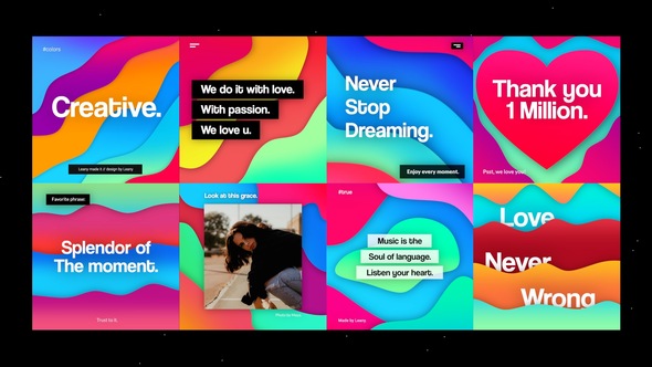Colorful Social Media Posts alt