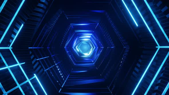 Inside Cyber Tunnel | hi tech background