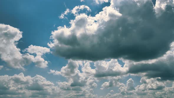 Fast Moving Clouds in the Blue Sky