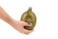 Military metal flask in a hand. - PhotoDune Item for Sale